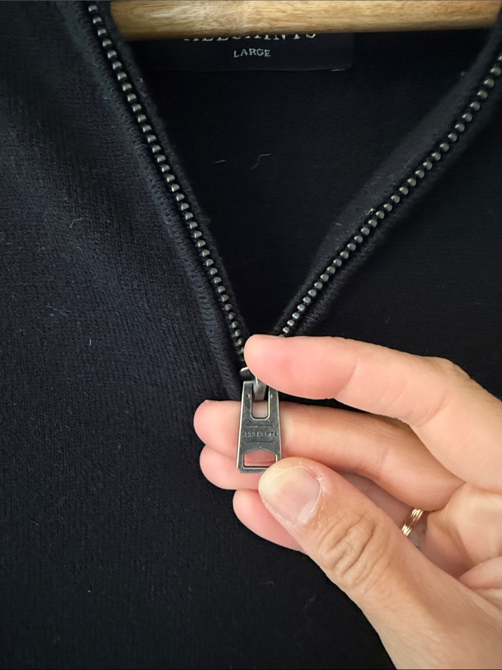 All Saints Black Half-Zip Sweater - Picture 6 of 10